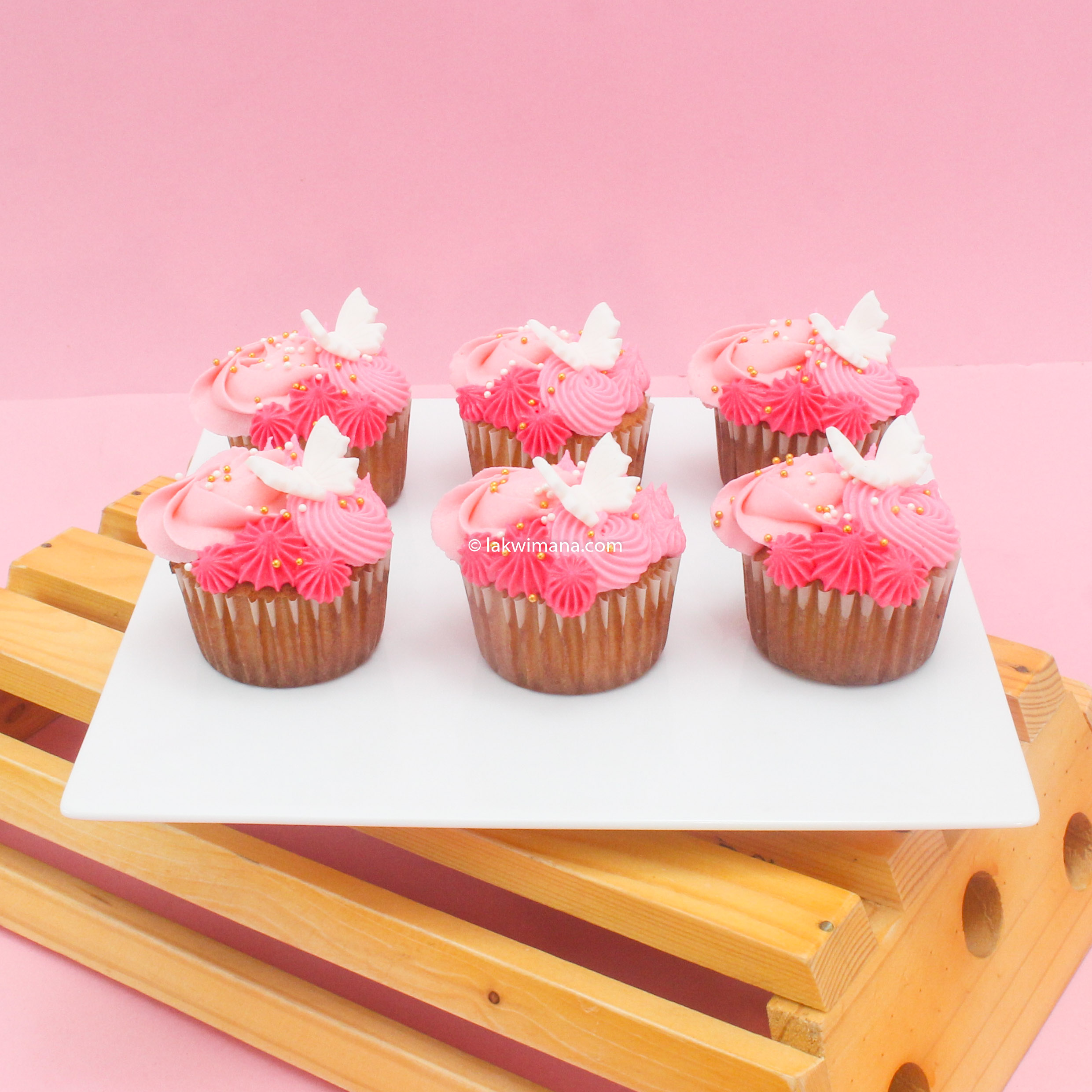 White Butterfly Cupcake